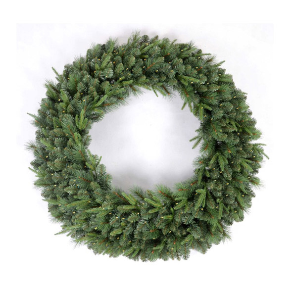 prelit christmas wreath mixed foliage