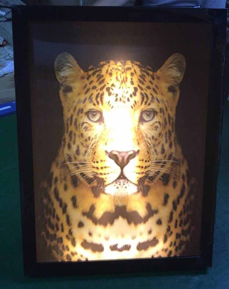 lighted wall art decor tiger