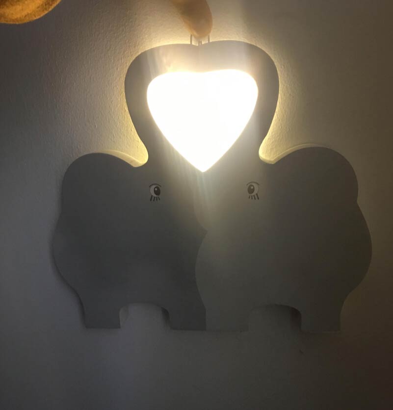 lighted wall art tabletop elephant art
