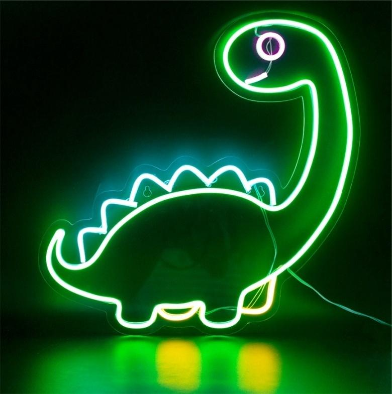 Neon light sign dragon